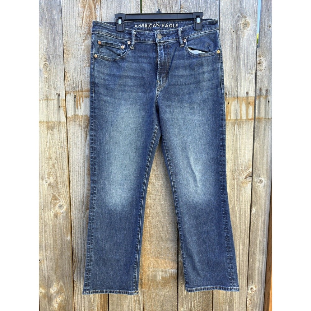 American Eagle AirFlex+ Original Bootcut Jeans Men 34x30 Dark Wash Stretch